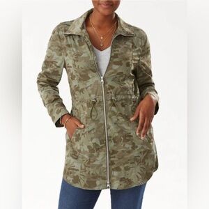 New - Tommy Bahama Camo Canyon Anorak Island Windbreaker Zip Front Jacket